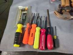 Ultra Steel Cordless Power Drill, Includes Battery, Charger, And Case And Various Hand Tools