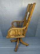 H.B. & W Co. Carved Wood Swivel Desk Chair