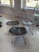 Chrome Frame Chairs with Cushions, Qty 3