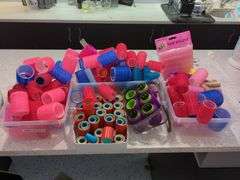 Velcro Hair Curlers And Plastic Rollers, Various Sizes