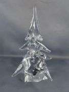 Clear Glass Christmas Tree Figurines