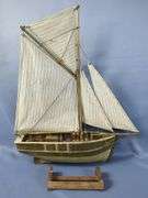 Detailed Model Sailboat Display Piece