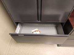 Global Metal Cabinet With 2 Drawer Lateral File Cabinet on Bottom, 65.5" x 36" x 18"