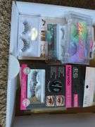 Assorted False Eyelashes and Hair Accessories