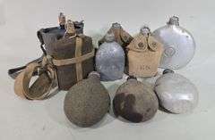 US And Foreign Military Canteens, Countries Include England, Italy, Swedan, And More
