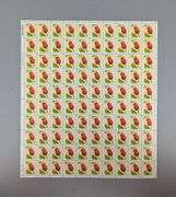 US Postage Stamps: Tulip & Heart-World Sheets