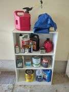 Household Fluids, Chemicals, and Storage Shelf