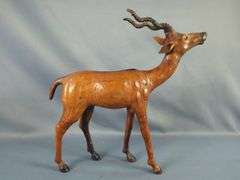 Leather Wrapped Antelope Figurine