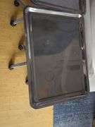 Stainless Steel Rolling Tray Tables, Qty 2, 29"