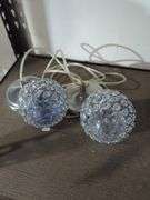 Crystal Globe Light Fixtures, Qty 2, Glass Plate, and Assorted Hardware