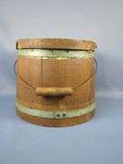 Wooden Cheese Bucket with Lid and Handle