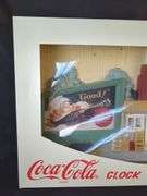 Coca-Cola Clock "Good!" Garage Scene Collectible