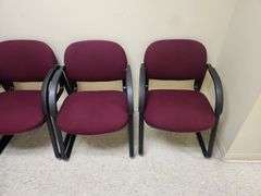 HON Metal Framed Upholstered Reception Chairs, Qty 5