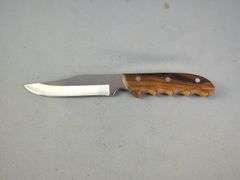 MX-1 Fixed Blade Hunting Knife, 5.5" Blade, In Leather Sheath