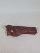 Bianchi S&W K #10 Basket Weave Leather Holster, And JC Higgins 770 Leather Holster