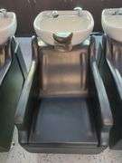 Minerva Salon Shampoo Bowl and Chair with Footrest