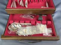 Towle Sterling Silver Flatware Set in Wooden Case