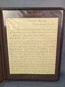 Abraham Lincoln US Historical Society Binder with Letter & Bookends