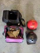 Bowling Balls Including Brunswick NFL Kansas City Chiefs & Ace Both With Bags