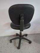 Office Chair and Brushed Steel Swivel Stool
