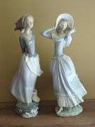 Lladro Lady Figurines, Qty 2