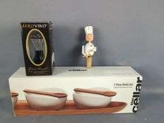 The Cellar 7-Piece Relish Set with Aerovino Wine Aerator and Chef Bottle Stopper