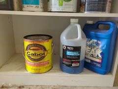 Household Fluids, Chemicals, and Storage Shelf