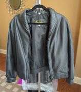 Raffaelo Leather Bomber Jacket, Size L