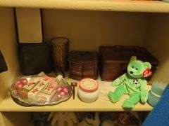 Frames, Albums, Plush Beanie Babies and More, Contents Of Shelves
