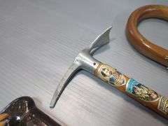 German Walking Stick And Cane Collection With Badges, Qty 5, And Decorative Walking Sticks And Canes, Qty 3