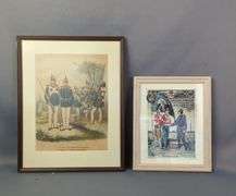 Two Framed German Military Regiment Prints