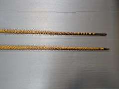 Tribal Style Spears With Woven Casing Over Shaft, 7' Long