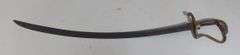 Antique Sword, Brass Guard With Eagle Head Design, Some Embossing On 29.5" Blade, No Grip, Guard Detaches From Blade