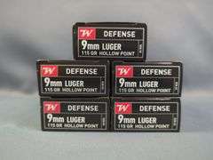 Winchester Defense 9mm Luger, Approx 250 Rds, Local Pickup Only