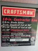 Craftsman 10" Premium Hybrid Table Saw, Bidder Responsible For Proper Removal, Friday Pick Up Only