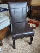 Upholstered Dining Chair with Ottoman