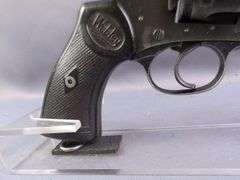 Webley & Scott Mark IV .38 cal Top Break 6-Shot Revolver SN# 46974, In Canvas Holster With Web Belt And Ammo Pouch