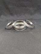 Ladies Silver Tone Bangle Bracelets, and Tennis Bracelet With Magnetic Closure Qty 6