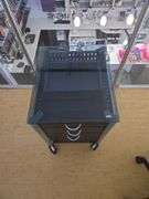 LEDA Tempered Glass Top Rolling Storage Cart