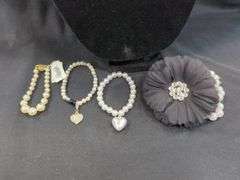 Ladies Beaded and Faux Pearl Necklaces and Bracelets Qty 8