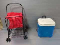 Igloo Ice Cube Cooler And Rolling Shopping Cart