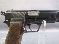 FNH 1935 9mm Pistol SN# 64441, Browning Patents, Nazi Mark, 2 Total Mags, In Leather Shoulder Holster