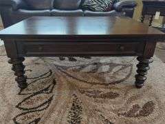 Wood Coffee Table with Drawer