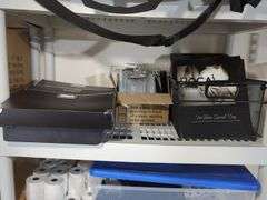 Office and Business Supplies Lot - File Folders, Paper Rolls, Accessories