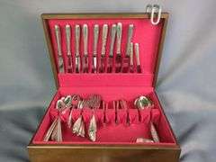 Towle Sterling Silver Flatware Set in Wooden Case