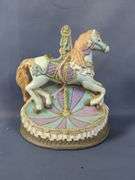 Cast Iron Noah's Ark And Carousel Horse Door Stopps