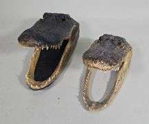 Alligator Heads, Qty 2, 10.5" Long And 8" Long