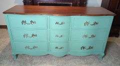 Drexel Nine-Drawer Dresser with Wood Top