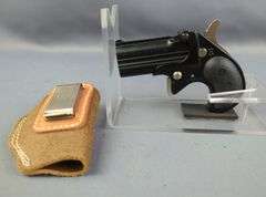Cobra CB38 .38 Spl Over/Under Derringer Pistol SN# CT023767, In Bianchi Leather Holster