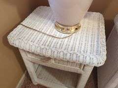 Wicker Nightstands, Qty 2